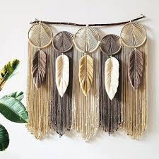 Macrame wall hanging diy macrame wall art fabric stiffener diy fabric shears feather diy crafts macrame diy wall hanging diy. Macrame Tapestry Wall Hanging Hand Woven Round Feather Fringe Boho Decor Headboard Witchcraft Room Decoration Aliexpress