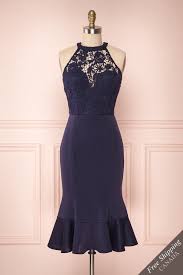 Miteki Navy Casual Cocktail Dress Fancy Cocktail Dresses Dresses