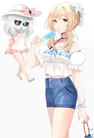 Touch device users, explore by touch or with swipe gestures. Genshin Impact Lumine Genshin Impact Paimon Genshin Impact Chibi Garter Megane Tagme 808142 Yande Re