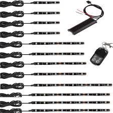 Kingshowstar 12 Pc Advanced Universal Motorcycle Underglow Multicolor Neon Accent Light Kit Click On Th Light Accessories Motorcycle Lights Accent Lighting