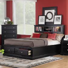 .platform storage bed, the practical design of this bookcaseplatform storage bed combines extra deep drawers for plenty of storage space with a wood slat support system designed to complement many home decor styles, the maple sonomacollection by prepac offers great functionality and comfort. How To Build A Queen Bookcase Headboard