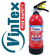 vintex 2 kg abc powder based fire extinguisher with wall