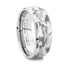Round Cobalt Chrome Camo Diamond Ring For Men Camo Wedding Bands Rings For Men Mens Diamond Wedding Bands