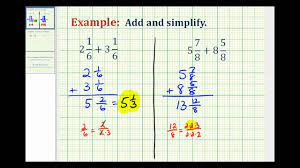 Then, add the fractions together and simplify. Ex Add Mixed Numbers With Like Denominators Youtube