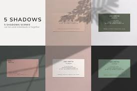 Calm Card Shadow Mockup Business Card Mock Up Business Card Set Elegant Business Cards