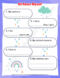 all about myself for kg ukg and little kids design 6 your home teacher