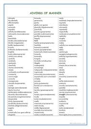 Rules for forming adverb of manner. Adverbs Of Manner English Esl Worksheets For Distance Learning And Physical Classrooms