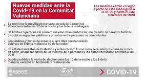 La comunidad valenciana decreta el confinamiento perimetral para frenar los contagios de coronavirus. Nuevas Medidas Prevencion Covid 19 En La Comunidad Valenciana Ayuntamiento De Camporrobles