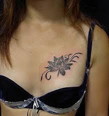 Flower Tattoo All Designs Hawaiian Flower Tattoo 3 Flower Chest Tattoos For Women Chest Tattoo Designs Female Chest Tattoo