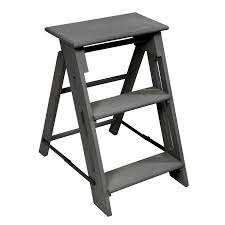 marchepied repliable en bois massif 2 marches hauteur 61cm comptoir de famille port offert bois massif bois massif