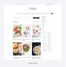 Food Blog Recipe Index Food Blog Restaurant Wordpress Themes Food Website