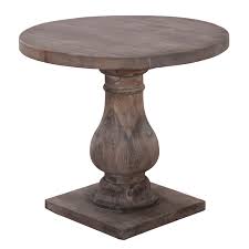 Find great deals on ebay for round table pedestal. Wooden Round End Table With Pedestal Base Brown Overstock 31291738