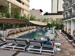 Aloha and welcome to the laylow, autograph collection, where midcentury modern style forget about the tourist cliches and come up and away to the new unique hotel on kuhio avenue. Pool Area Picture Of The Laylow Autograph Collection Oahu Tripadvisor
