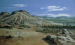 Artist S Impression Of Triassic Period Landscape By Ludek Pesek Landscape Prehistoric World Prehistoric Animals
