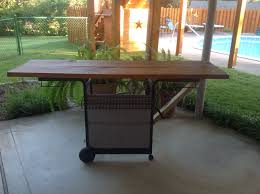 Recycle Your Old Gas Grill By Turning It Into A Portable Work Bench Made By My Dad Built In Grill Outdoor Kitchen Gas Grill
