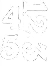Large Numbers Sketches Patterns Templates Fondant Numbers Number Cake Toppers Number Cakes