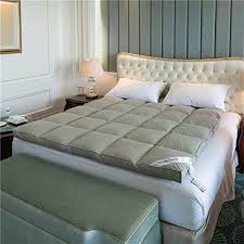 hy amp ppjq padded warm down mattress foldable single double white goose plush soft bed polyester elasticated corner straps indoor o mattress best mattress bed