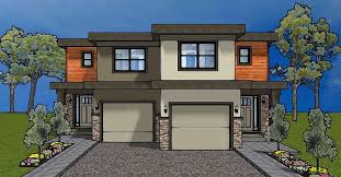 Plan 67718mg Duplex House Plan For The Small Narrow Lot Duplex Plans Duplex House Duplex House Design