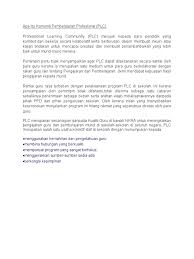 Plc adalah singkatan kepada program profesional plc adalah singkatan kepada program profesional learning communities yang merujuk kepada para pendidik yang komited dan bekerja secara. Apa Itu Komuniti Pembelajaran Profesional Plc