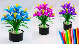 Ada dua cara untuk membuat bunga dari. Membuat Bunga Dari Sedotan Yang Sederhana Dan Simple 2 Diy Straw Youtube