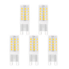 g9 led light bulbs 5 watt equivalent to 40 watt halogen bulb 120 volt g9 bi pin base soft white3000k omni directional lamp pack of 5 from cnlighting 16 28 g9 led