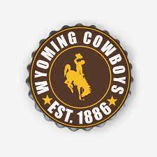 Wyoming Cowboys Bottle Cap Wall Sign In 2021 Wyoming Cowboys Wall Signs Cowboys