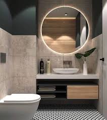 The more common of these is the starburst look, which appears like a glowing star, giving your bathroom a modern centerpiece. The Mirror Lighting Is Just Amazing Do You Like The Concrete Wall Here Also V Top Bathroom Design Gorgeous Bathroom Designs Bathroom Interior