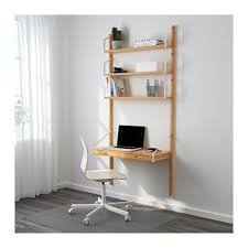 Svalnas Wall Mounted Storage Combination Bamboo 33 7 8x13 3 4x69 1 4 Ikea Cheap Office Furniture Ikea Wall Home Office Furniture