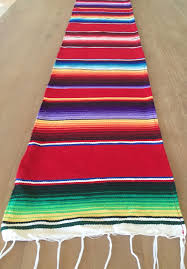 Southwestern Mexican Serape Red 68 Table Runner Mexican Fiesta Decorations Fiesta Decorations Table Runners