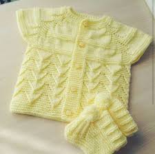 Ucgen Motifli Sari Yelekler Nazarca Com Baby Knitting Patterns Orgu Bebek