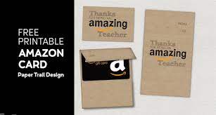 Maybe you would like to learn more about one of these? Free Printable Amazon Teacher Gift Card Holder Paper Trail Design