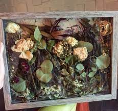 Carefully place your flowers in the shadow box, flower facing up. Diy Bride And Bridesmaid Bouquet Shadow Box Dried Flowers Roses Eucalyptus Wild Flowers Garland Flower Shadow Box Dried Flowers Diy Wedding Bouquet Roses