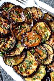 Grilled Eggplant With Garlic Herbs Recipe Vegetable Dishes Veggie Dishes Vegetable Recipes