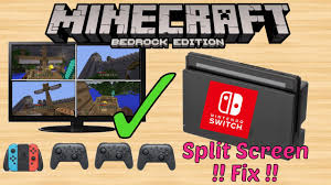 Minecraft 1 5 2 как играть по сети с другом Playing 3 To 4 Player Split Screen For Nintendo Minecraft Bedrock Switch Edition Youtube