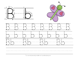 Push up straight and circle forward all the way around. Handwriting Practice For Kids B Is For Butterfly