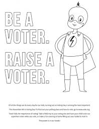 Coloring page with educational implication is a real treasure for parents: Free Coloring Pages For Kids Waiting In Voting Lines Momsrising