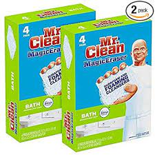 Ratio about 4:1 so i get a paste. Amazon Com Mr Clean Magic Eraser Bath Scrubber 4count Pack Of 2 Health Personal Care