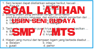 Berikut dibagikan contoh soal seleksi guru pppk p3k seni budaya tahun 2021 yang sudah dilengkapi dengan kunci jawabannya. Contoh Latihan Soal Usbn Seni Budaya Smp Tahun 2019 2020 Kumpulan Soal Pts Pas Pat Ukk Akm Ujian Sekolahwahana Info