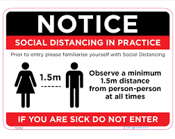Yesterdaytuetuesday 8 junjune 2021 at 9:22pm melbourne covid restrictions due to ease on thursday. Covid 19 Social Distancing Safety Sign Tenji Concepts
