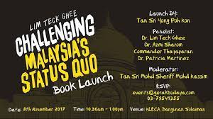 Status quo quo on wn network delivers the latest videos and editable pages for news & events, including entertainment, music, sports, science and more, sign up and share your playlists. Book Review Teck Ghee S Challenging Malaysia S Status Quo Din Merican The Malaysian Dj Blogger