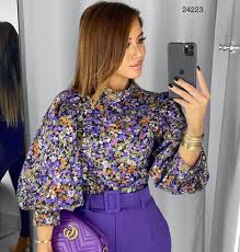 Model 24223 99 90 Lavanta Baski Balon Kol Bluz Beden S M L Kumas Crep Urun Boyu Renk Multi 2020 Moda Stilleri Moda Haftalari Zara