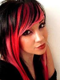 Highlights for black hair are easier to achieve than in most other base colors since black seems to work with all other shades, from subtle to vibrant. Bright Red And Black Hairstyles Hairstyles Cool