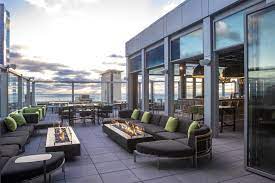 No need to join a gym when you live at vue! Vu Rooftop Bar Bars In Near South Side Chicago