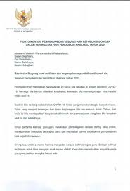 Peraturan menteri agama nomor 67 tahun 2015 tentang bantuan pemerintah pada kementerian agama sebagaimana telah beberapa kali diubah demikian informasi tentang file pdf petunjuk teknis bantuan operasional pendidikan taman pendidikan al quran tahun 2020 dan insyaallah. Isi Lengkap Pidato Nadiem Makarim Di Peringatan Hardiknas 2020