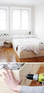 Minimalistisches Bett Bauen Anleitung Diy Bett Selber Bauen Bettrahmen Ideen Minimalistisches Bett