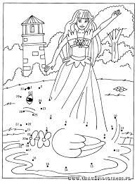 dessin et coloriage point a fille le cygne relier les points de 1 30 imprimer animaux cendrillon veut essayer la chaussure