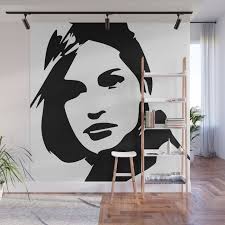 Black And White Mural Portrait Beautiful Woman Face Wall Mural Beautiful Women Faces Woman Face Beauty Collection