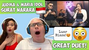 Fsurat na tinongos mi tu au csurat na rara i.a# f cho.ho. Judika X Maria Idol Surat Narara Judika Studio First Time To React Youtube