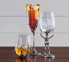 With this cool and useful thing. Skeleton Wine Glass