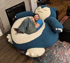 Gigantic Life Sized Handmade Snorlax Bean Bag Chair Snorlax Bean Bag Bean Bag Chair Bean Bag